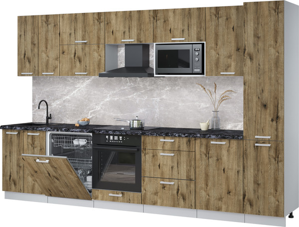 Кухонный гарнитур Интерлиния Мила Лайт 3.3-ПМ2 - фото