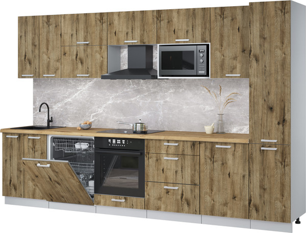 Кухонный гарнитур Интерлиния Мила Лайт 3.3-ПМ2 - фото