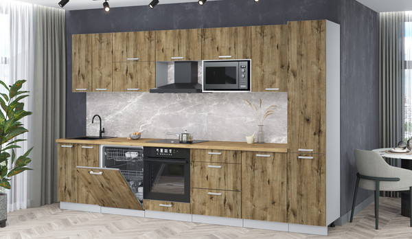 Кухонный гарнитур Интерлиния Мила Лайт 3.3-ПМ2