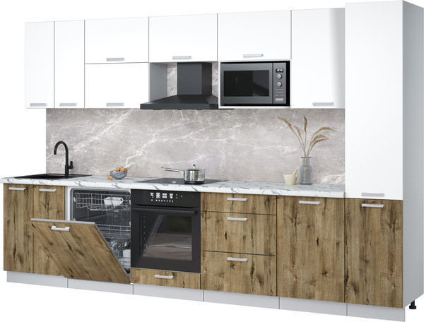 Кухонный гарнитур Интерлиния Мила Лайт 3.3-ПМ2 - фото