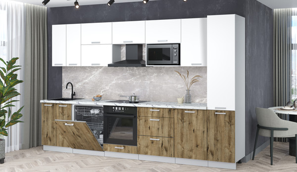 Кухонный гарнитур Интерлиния Мила Лайт 3.3-ПМ2