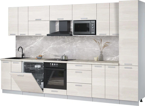 Кухонный гарнитур Интерлиния Мила Лайт 3.4-ПМ2 - фото