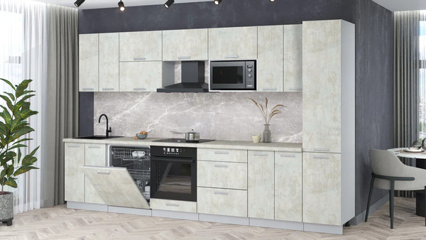 Кухонный гарнитур Интерлиния Мила Лайт 3.4-ПМ2