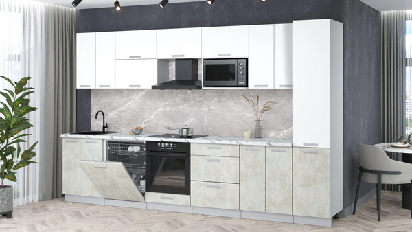 Кухонный гарнитур Интерлиния Мила Лайт 3.4-ПМ2