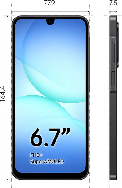 Смартфон Samsung Galaxy A17 6GB/128GB (черный)