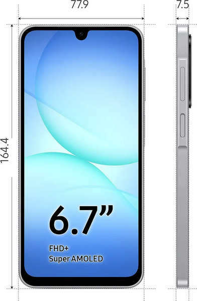 Смартфон Samsung Galaxy A17 6GB/128GB (серый)