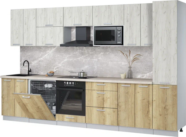 Кухонный гарнитур Интерлиния Мила Лайт 3.4-ПМ2 - фото