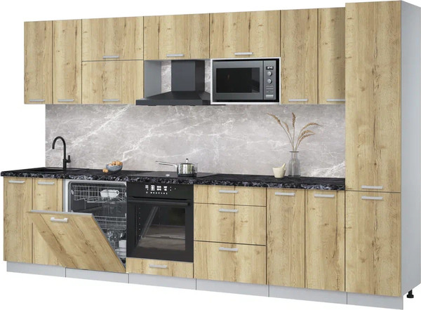 Кухонный гарнитур Интерлиния Мила Лайт 3.4-ПМ2 - фото