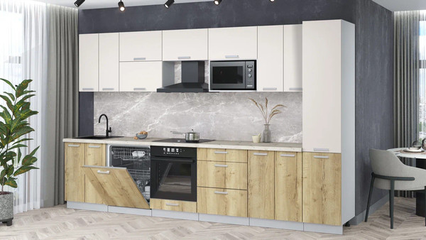 Кухонный гарнитур Интерлиния Мила Лайт 3.4-ПМ2