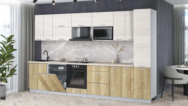 Кухонный гарнитур Интерлиния Мила Лайт 3.4-ПМ2