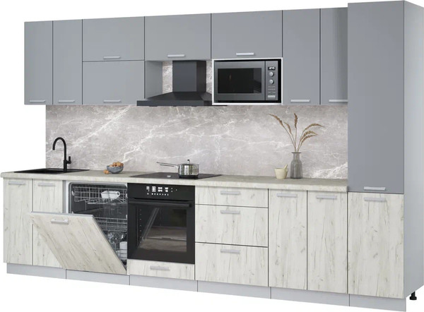 Кухонный гарнитур Интерлиния Мила Лайт 3.4-ПМ2 - фото