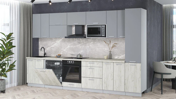 Кухонный гарнитур Интерлиния Мила Лайт 3.4-ПМ2