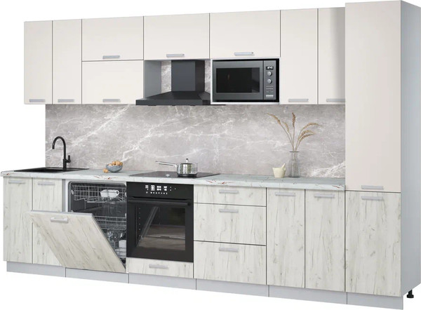 Кухонный гарнитур Интерлиния Мила Лайт 3.4-ПМ2 - фото