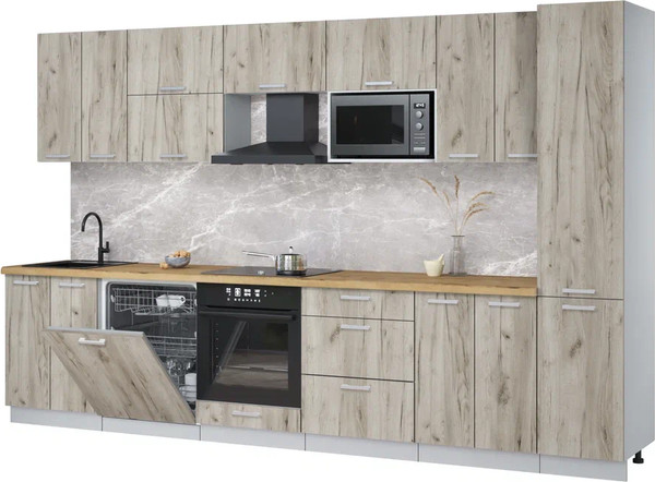 Кухонный гарнитур Интерлиния Мила Лайт 3.4-ПМ2 - фото