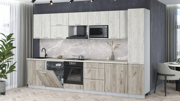 Кухонный гарнитур Интерлиния Мила Лайт 3.4-ПМ2