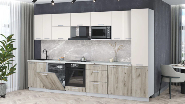 Кухонный гарнитур Интерлиния Мила Лайт 3.4-ПМ2