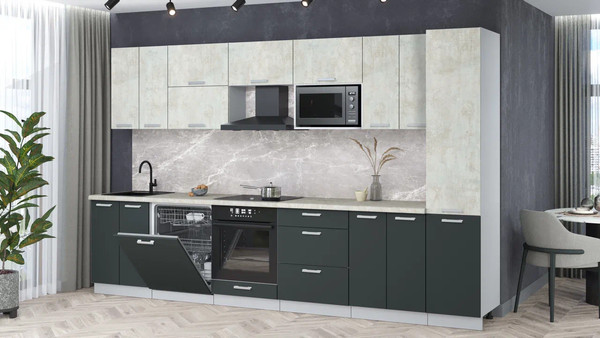 Кухонный гарнитур Интерлиния Мила Лайт 3.4-ПМ2