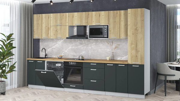 Кухонный гарнитур Интерлиния Мила Лайт 3.4-ПМ2