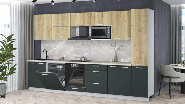 Кухонный гарнитур Интерлиния Мила Лайт 3.4-ПМ2