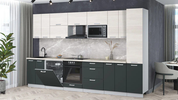 Кухонный гарнитур Интерлиния Мила Лайт 3.4-ПМ2