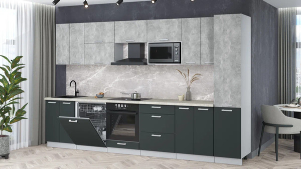 Кухонный гарнитур Интерлиния Мила Лайт 3.4-ПМ2