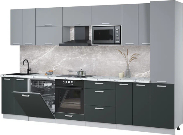 Кухонный гарнитур Интерлиния Мила Лайт 3.4-ПМ2 - фото