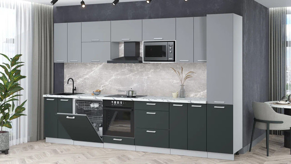 Кухонный гарнитур Интерлиния Мила Лайт 3.4-ПМ2