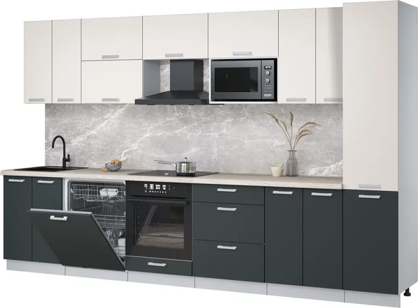 Кухонный гарнитур Интерлиния Мила Лайт 3.4-ПМ2 - фото