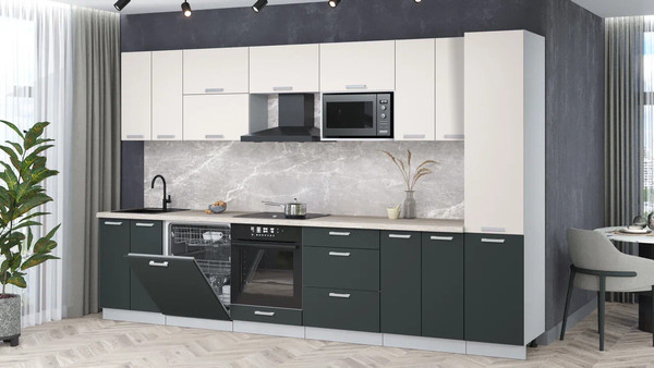 Кухонный гарнитур Интерлиния Мила Лайт 3.4-ПМ2