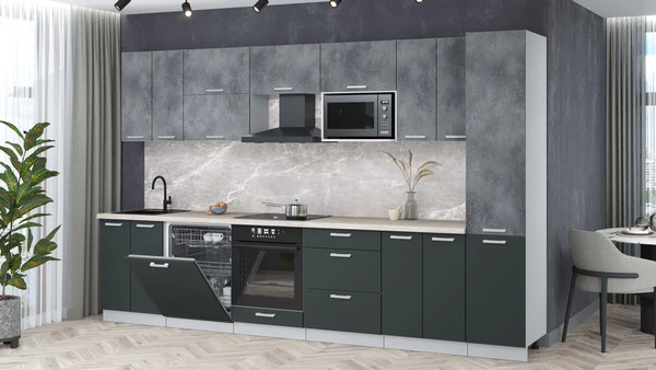 Кухонный гарнитур Интерлиния Мила Лайт 3.4-ПМ2