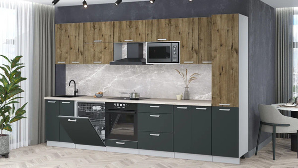 Кухонный гарнитур Интерлиния Мила Лайт 3.4-ПМ2