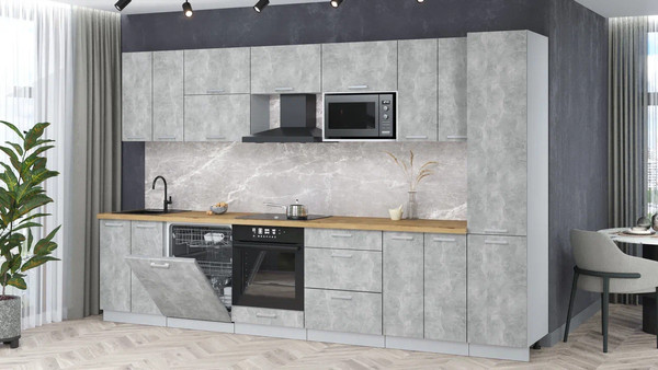 Кухонный гарнитур Интерлиния Мила Лайт 3.4-ПМ2