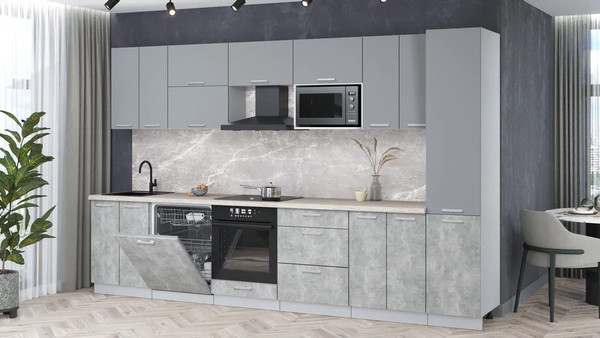 Кухонный гарнитур Интерлиния Мила Лайт 3.4-ПМ2