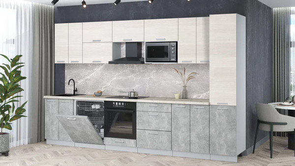 Кухонный гарнитур Интерлиния Мила Лайт 3.4-ПМ2