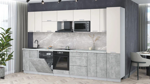 Кухонный гарнитур Интерлиния Мила Лайт 3.4-ПМ2