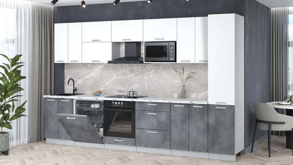 Кухонный гарнитур Интерлиния Мила Лайт 3.4-ПМ2