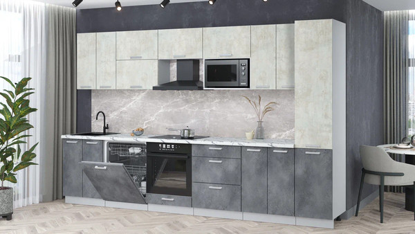 Кухонный гарнитур Интерлиния Мила Лайт 3.4-ПМ2