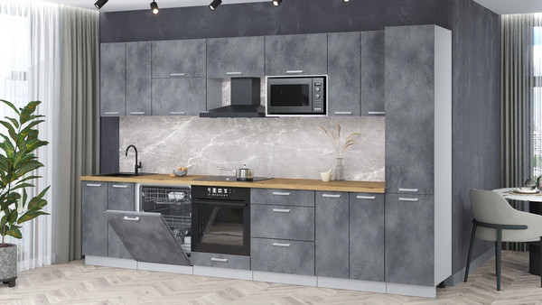 Кухонный гарнитур Интерлиния Мила Лайт 3.4-ПМ2