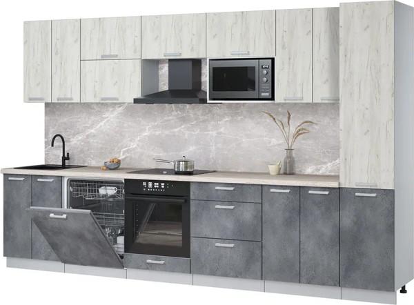 Кухонный гарнитур Интерлиния Мила Лайт 3.4-ПМ2 - фото