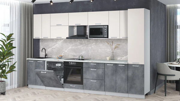 Кухонный гарнитур Интерлиния Мила Лайт 3.4-ПМ2