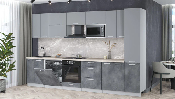 Кухонный гарнитур Интерлиния Мила Лайт 3.4-ПМ2