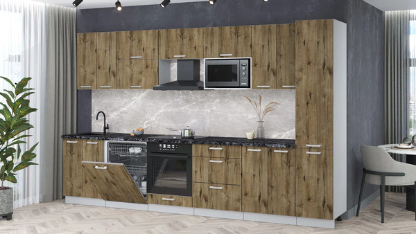 Кухонный гарнитур Интерлиния Мила Лайт 3.4-ПМ2