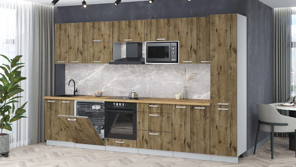 Кухонный гарнитур Интерлиния Мила Лайт 3.4-ПМ2