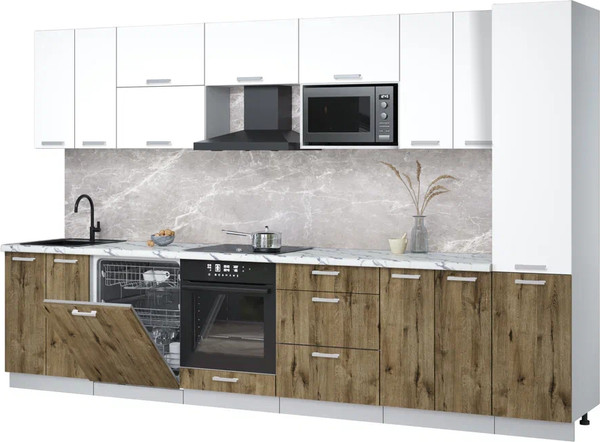 Кухонный гарнитур Интерлиния Мила Лайт 3.4-ПМ2 - фото