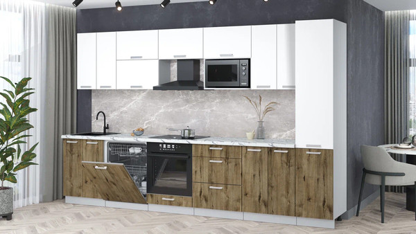 Кухонный гарнитур Интерлиния Мила Лайт 3.4-ПМ2