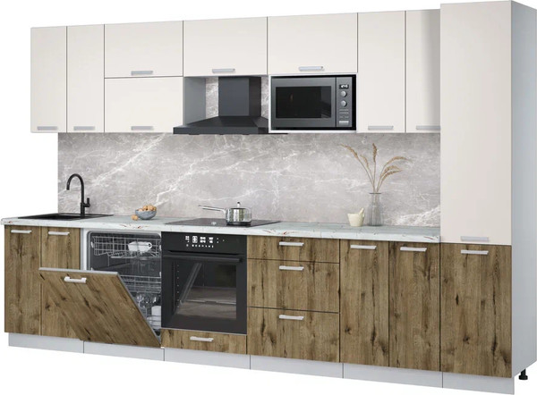 Кухонный гарнитур Интерлиния Мила Лайт 3.4-ПМ2 - фото