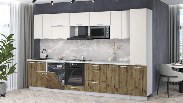 Кухонный гарнитур Интерлиния Мила Лайт 3.4-ПМ2