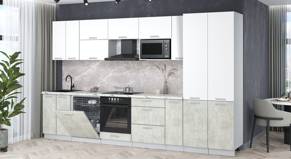 Кухонный гарнитур Интерлиния Мила Лайт 3.5-ПМ2