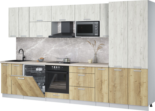 Кухонный гарнитур Интерлиния Мила Лайт 3.5-ПМ2 - фото