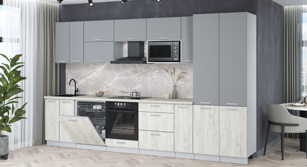 Кухонный гарнитур Интерлиния Мила Лайт 3.5-ПМ2